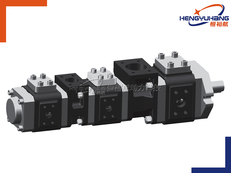 Internal meshing Gear Pump, Group 4PHF+3PHF+3PHF(25~100cm³/rev.)