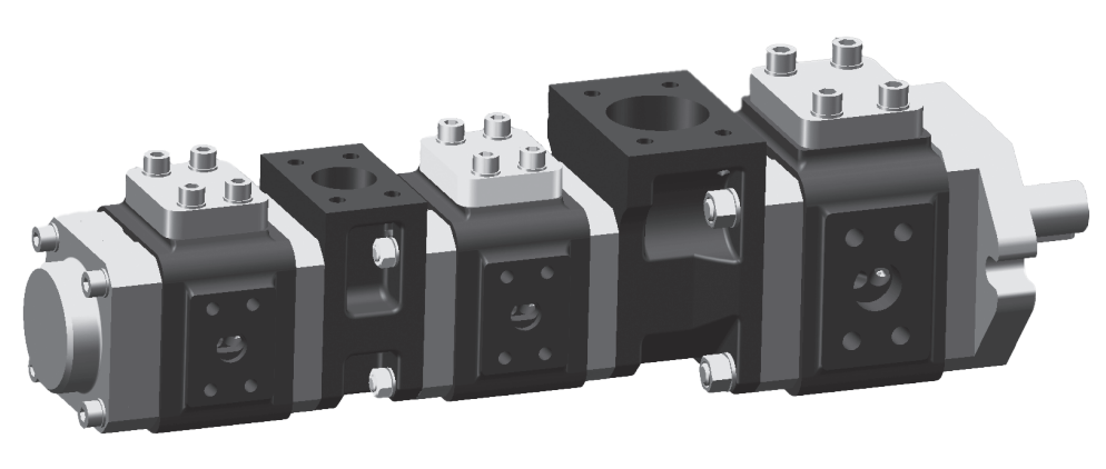 Internal meshing Gear Pump, Group 5PHF+4PHF+3PHF(80~160cm³/rev.)
