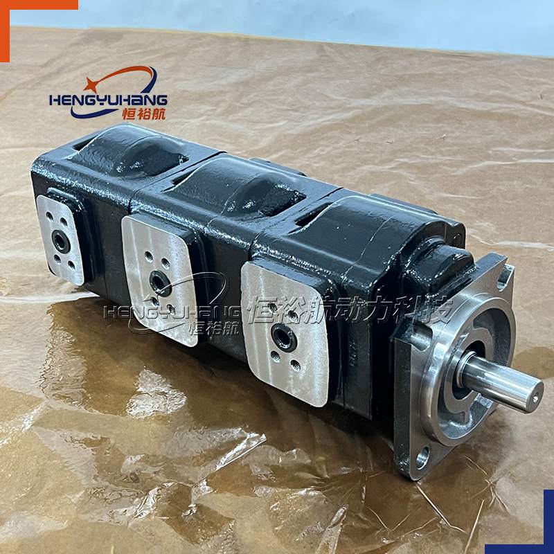 HENGYUAHNG High-quality Cast Iron Hydraulic Pumps 4PTF22+22+16D0005E03E01 Can Replace the PERMCO JIHOSTROJ JCB PARKER Gear Pump