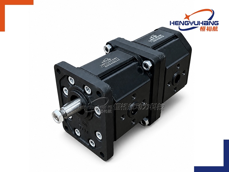 Tandem Hydraulic Gear Pump 3PD3F+3PDF 4 Bolt Rectangular
