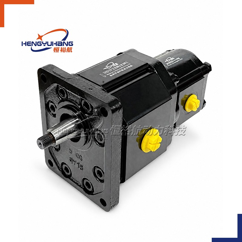 Tandem Hydraulic Gear Pump 3PD2F+2PDF 4 Bolt Rectangular