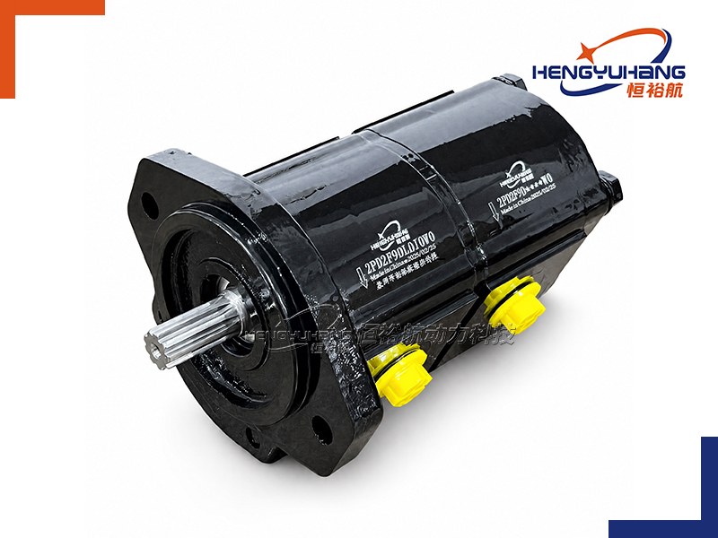Tandem Hydraulic Gear Pump 2PD2F+2PDF SAE A 2 Bolt